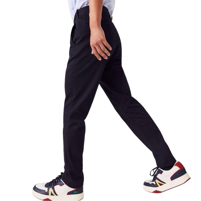 Lacoste Heren Biologisch Katoenen Slanke Chino (Marine)