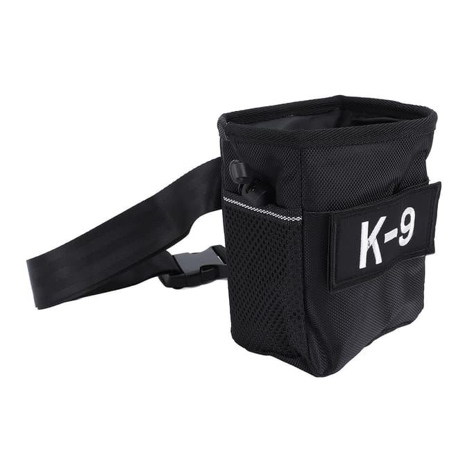 Honden Trainingssnoepjeszak Verstelbare Riem Multifunctioneel Nylon Waterbestendig Grote Capaciteit Puppy black