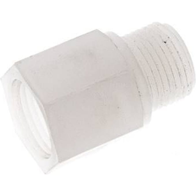Verlengnippel G3/8'' Buitendraad X Binnendraad PVDF 10bar FDA 22mm Hex