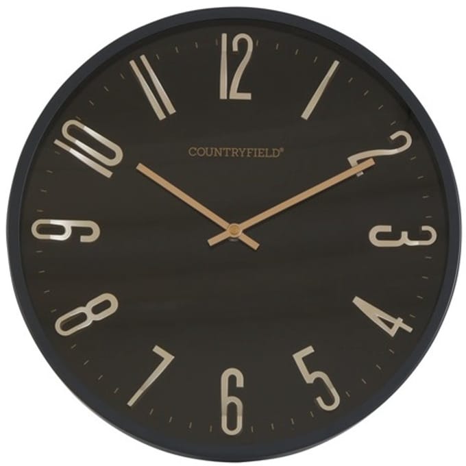 Countryfield-wandklok-Copper 3d- grijs-35 x 35 x4.1 cm