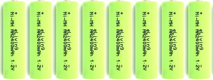 eLiving - Oplaadbare AA batterijen - 8 stuks - Zeer hoge capaciteit: 2400mAh!