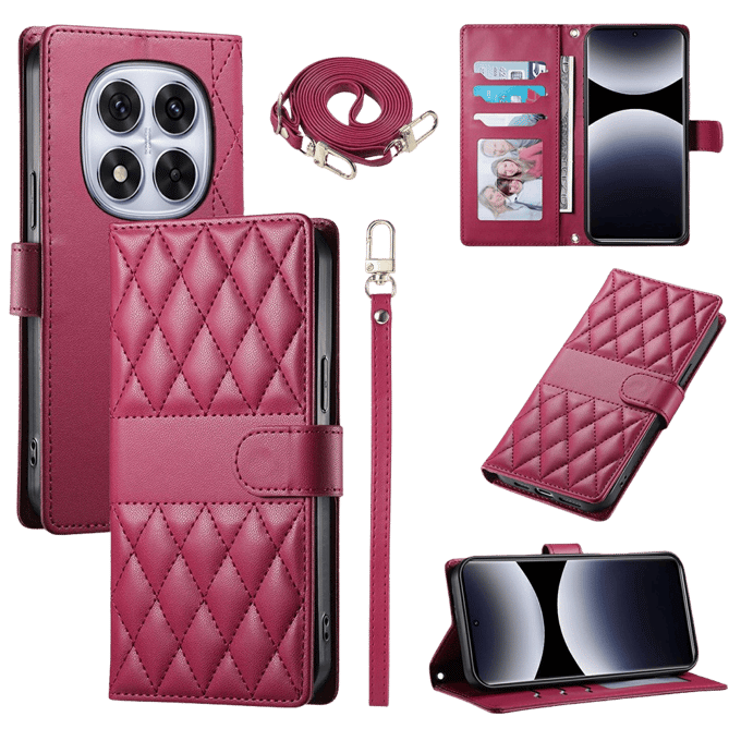 Comfycase Xiaomi Redmi Note 15 Pro Bookcase met Koord Rood