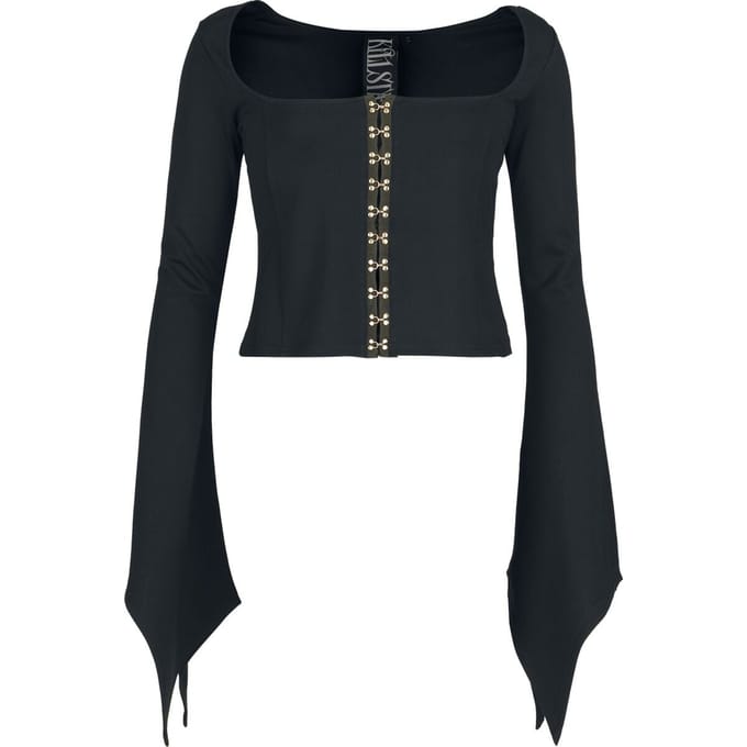 Killstar - Gothic Top - Withered Garden - Night Empress Top - M tot 4XL - voor Vrouwen - zwart