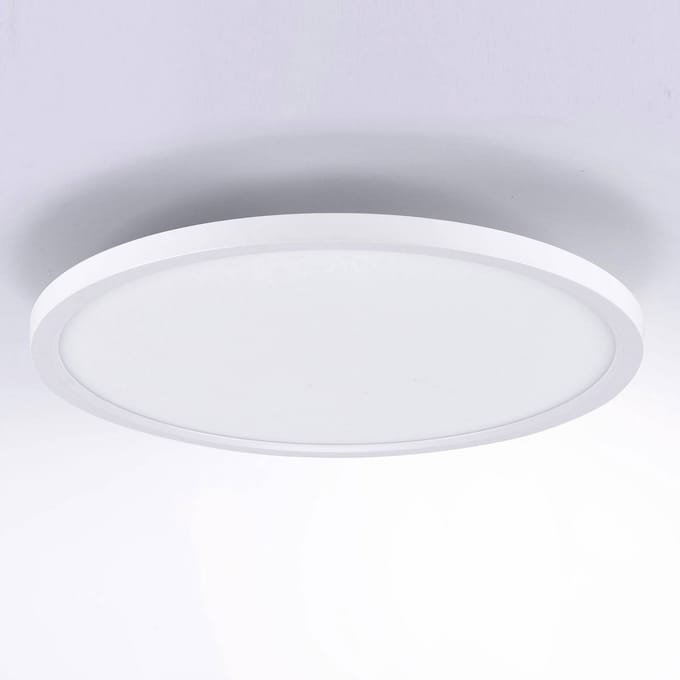JUST LIGHT. GmbH LED plafondlamp Flat CCT, Ø 40 cm, wit
