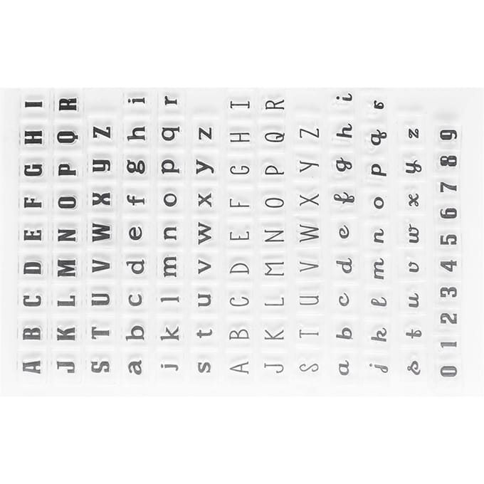 Alfabet Cijfers Transparante Siliconen Stempel Zegel voor DIY Scrapbook(Y38 Kleine letters) white