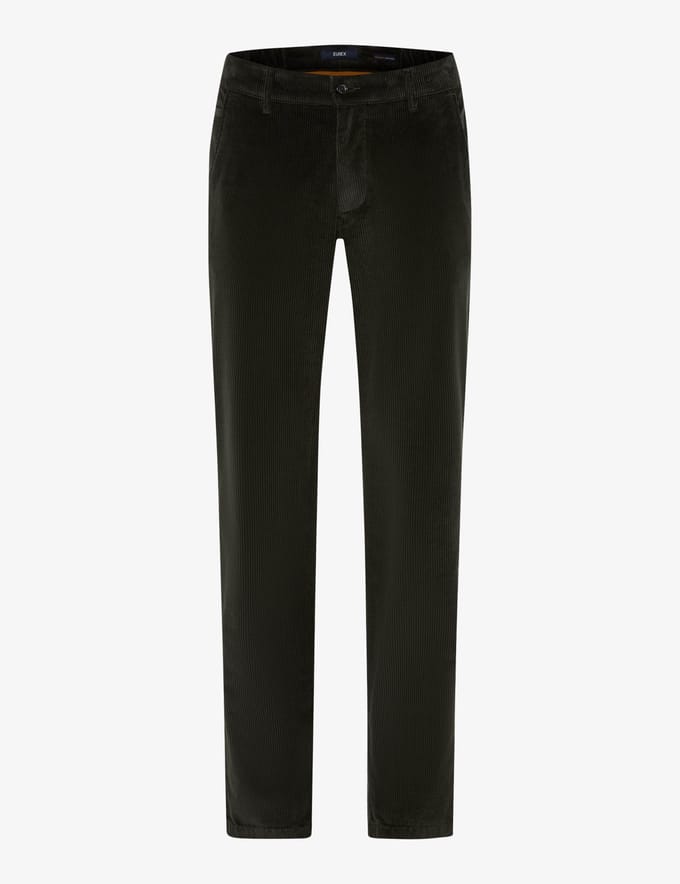 Eurex Heren Flatfrontbroek  Style THILO DARK OLIVE Groen Olijf, groen - olijf, maat 24