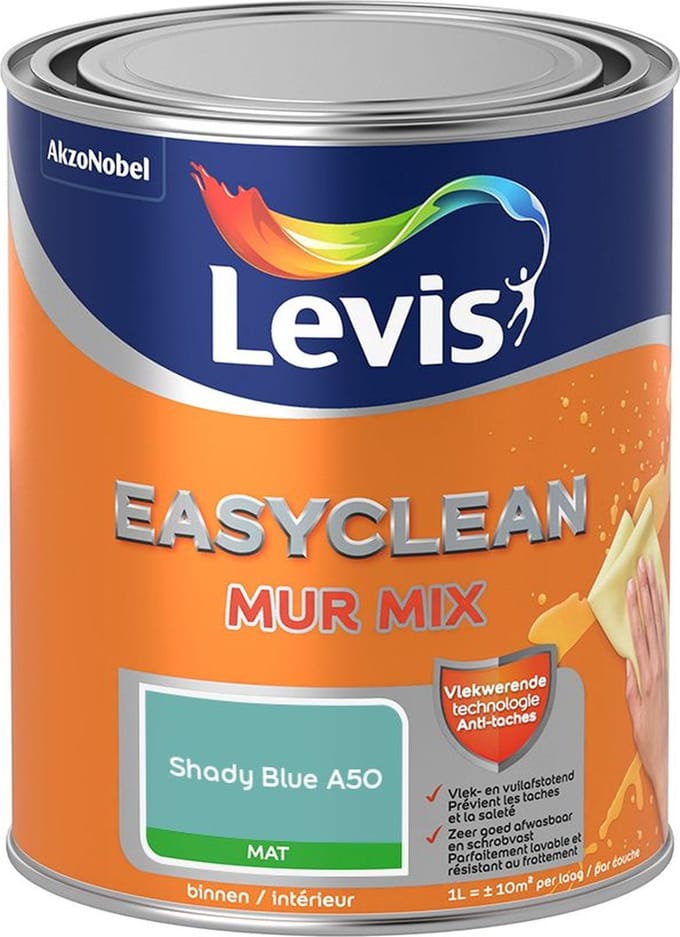Levis - Easyclean Mur Mat Mix - Shady Blue A50 - Mengverf - 1 L