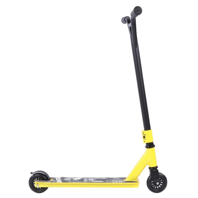 Gele Draagbare Professionele Scooter Volwassen Stunt 2 PU Wielen Schuifpedaal Uitrusting black