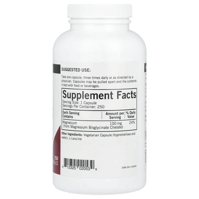 Kirkman Labs, Magnesium Bisglycinate Chelaat, 250 Capsules