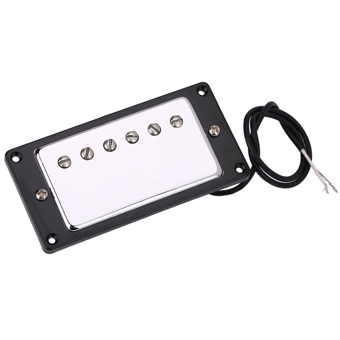 Brug- & Hals Chroom Humbucker Pickup Set met Montageschroeven voor LP Gitaren black