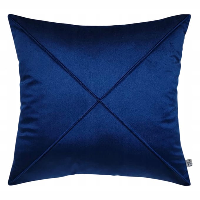 Decoratieve Kussensloop Velours Donkerblauw 60x60 cm