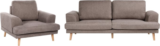 KILDAL - Bankenset 4-zits - Bruin - Polyester