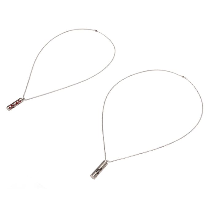 Aromatherapie Kettingen Roestvrij Staal Stressverlichting Etherische Olie Diffuser Ketting voor Mannen Vrouwen white