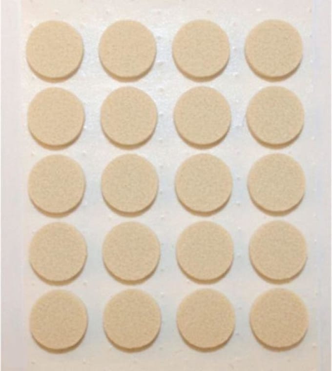 Meubelviltjes - geluiddempend - 80x - zelfklevend - rond - D9 mm - wit - lades