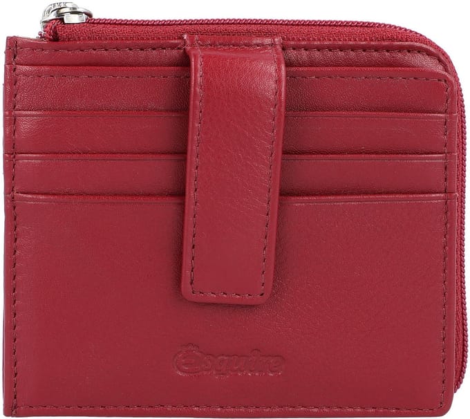 Esquire Oslo creditcard etui RFID leer 10,5 cm - 9 Sleuven - rot