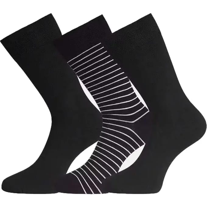 Bamboo Basics Zwarte Sokken Beau - 3-pack - Maat 41-46 - Bamboe Sokken - Normale Sokken