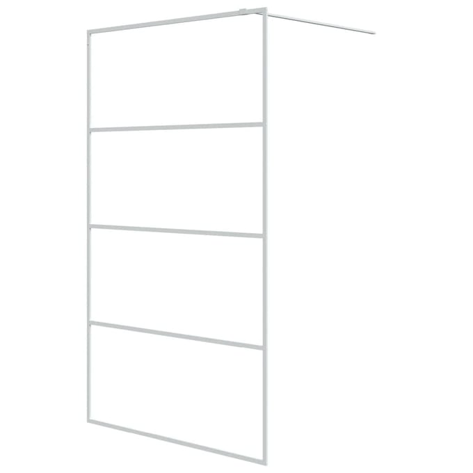 vidaXL - Inloopdouchewand - 115x195 - cm - transparant - ESG-glas - wit
