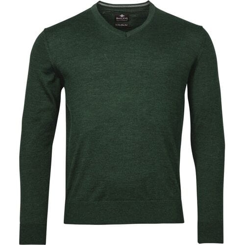 Baileys Trui Uni Merino V-Neck Single Knit Donker Groen / male