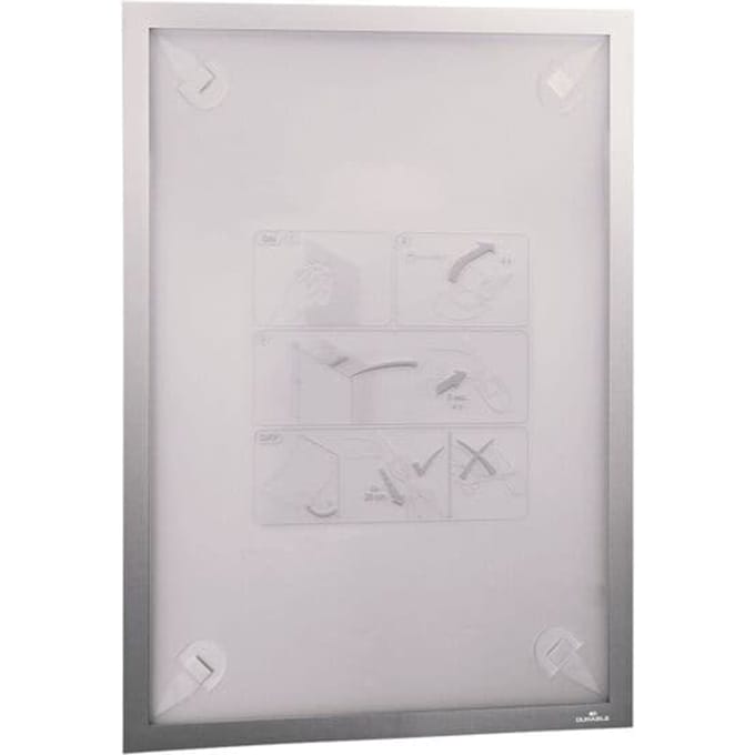 Infolijst DURAFRAME® WALLPAPER, A3, staand en liggend formaat, incl. reserveset, zilver