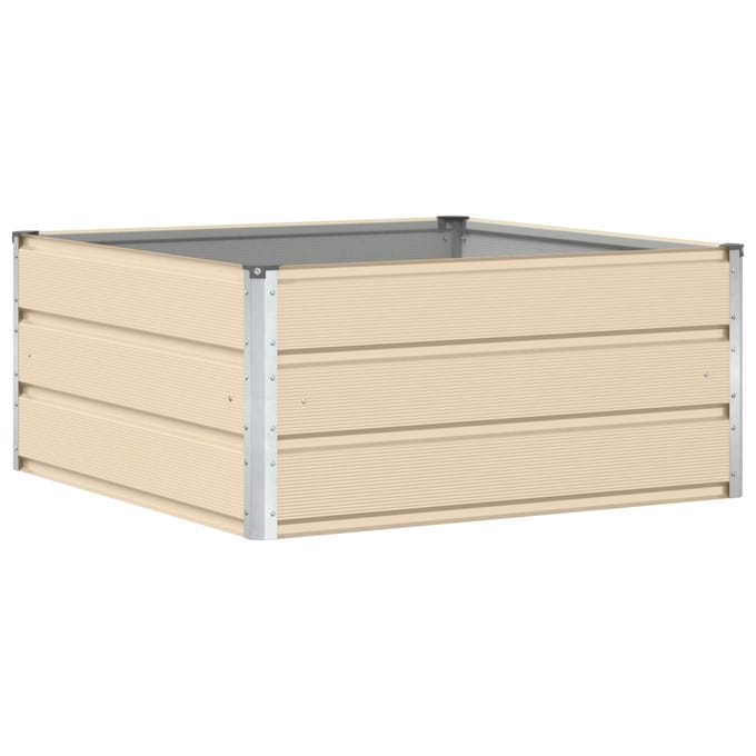 vidaXL - Plantenbak - Ivoor - 100 - x - 100 - x - 45 - cm - Staal