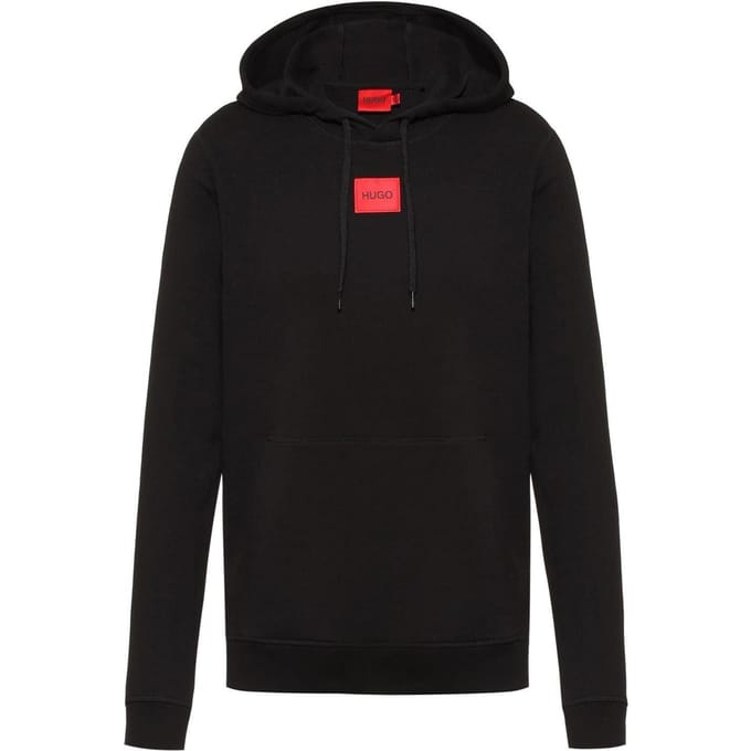 Hugo Heren Pullover Hoodie Katoenmix (Zwart)