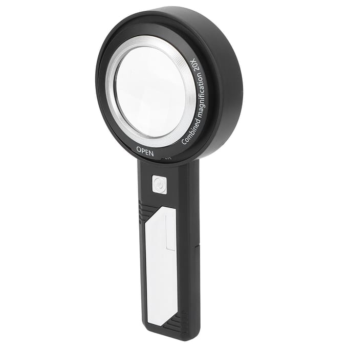 Leesloep Dubbele Lens Ergonomische Handgreep Zakloep met LED-licht om te lezen