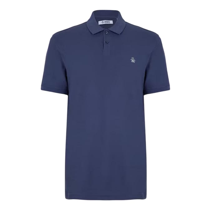 Original Penguin Heren Geborduurd Logo Poloshirt (Indigo)