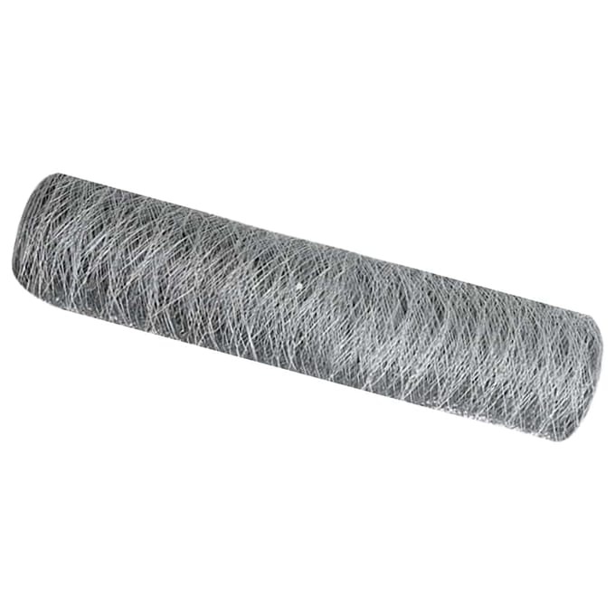 vidaXL Hexagon Hek Zilver 0,4 x 25 m Gegalvaniseerd staal