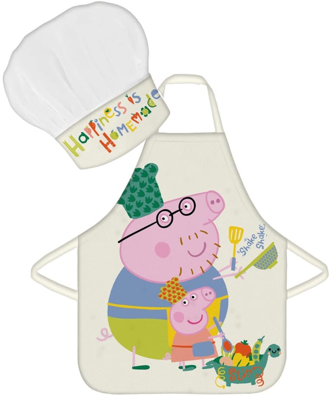 Peppa Pig - happiness - kok set - kook set - schort & muts