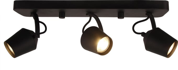 Chericoni Tavola Plafondspot - 3-lichts - Ø8.5 cm - Zwart - Metaal