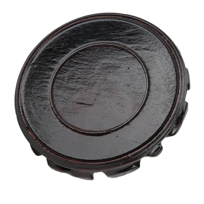 Ronde Houten Basis Multifunctioneel Retro Snijwerk Elegant Houten Display Standaard voor Huisdecoratie gray