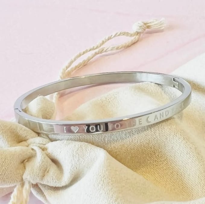 Bangle zilver Love you to the moon and back