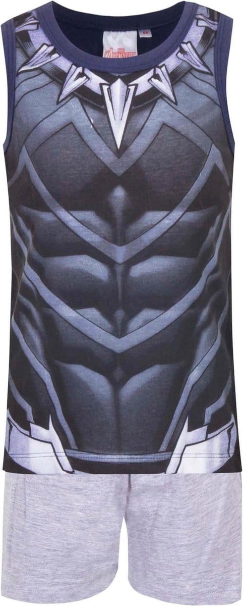 Marvel jongens shortama Black panther Antraciet  - 104