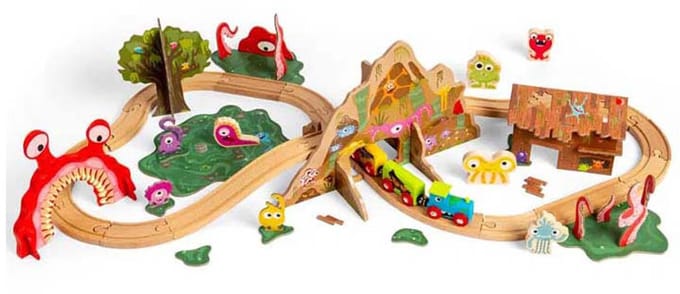 Bigjigs Wooden Monster Train Set 50pcs.