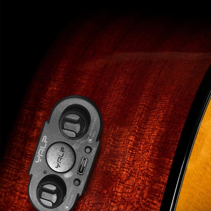Gitaar Pickups 3 DSP Effecten Audio Vibratie Geluid Pickups met dezelfde Frequentie en Vibratie zwart