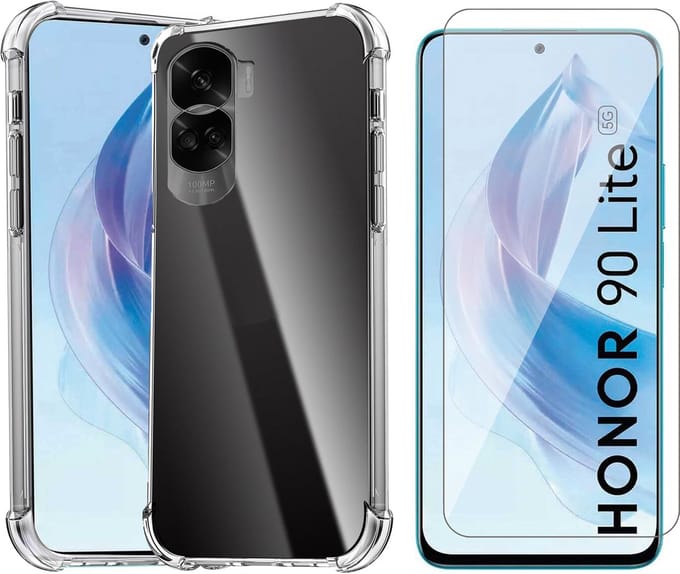 Hoesje geschikt voor Honor 90 Lite - Screenprotector Glas - Shockproof Transparant