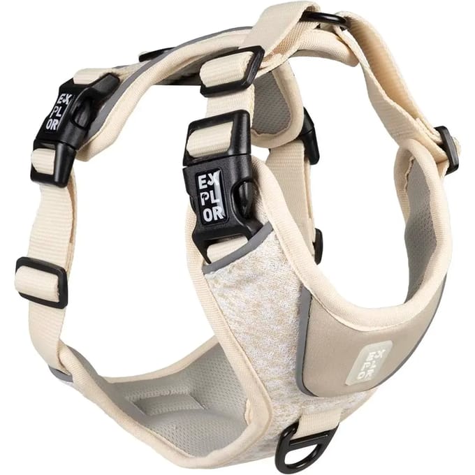 duvoplus EXPLOR Ultimate Fit harnas No-Pull Fashion voor honden L-48-58cm-58-81cm antique white
