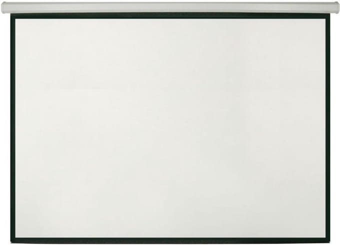 Projectiescherm Handmatig - Pull Down Scherm - Film Avond Thuis - Zwarte Achterkant - 72 Inch 4:3 - Wit