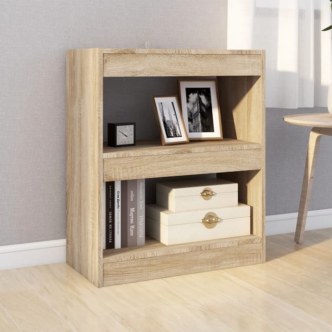 vidaXL - Boekenkast - / - kamerscherm - 60x30x72 - cm - sonoma - eikenkleurig