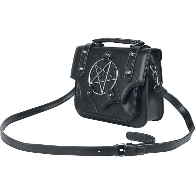 Banned - Gothic Handtas - Moloch Pentagram - voor Vrouwen - zwart