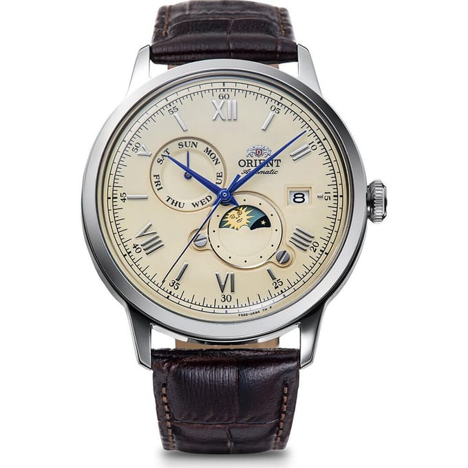 Orient Bambino RA-AK0803Y30B Bambino Sun & Moon Horloge
