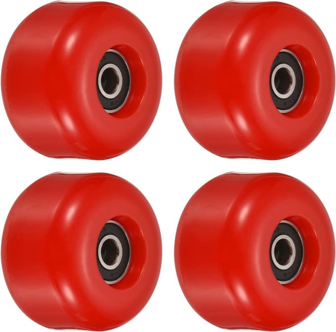 Skateboard Wielen - Cruiser Set - Straat Rijden - ABEC-9 Lagers - 54mm 4 Pack - Rood