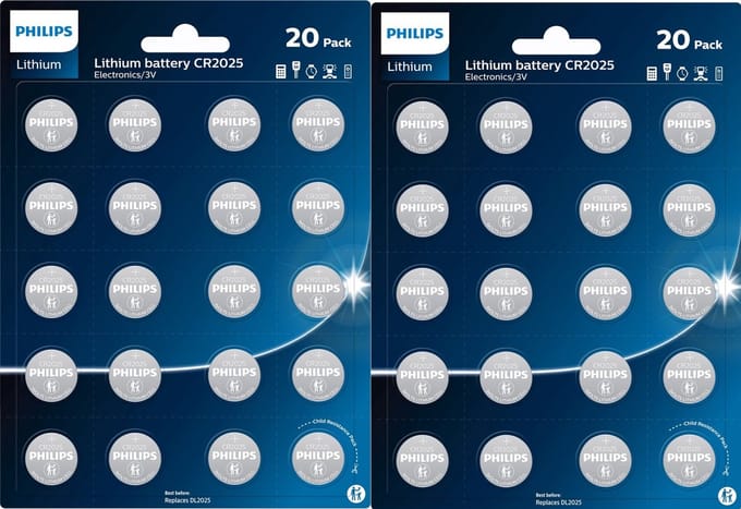 Philips CR2025 40 pack