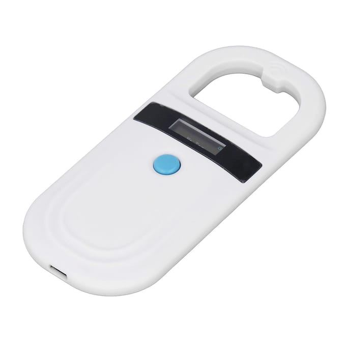 Huisdier Microchip Scanner Reader LED Display 134.2KHZ 125KHZ 256 Gegevensopslag Draadloze Dieren-ID gray