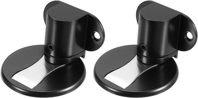 Magneet Deurstop - Deurhouder - Deur Open Houden - Zonder Boren - 2 Stuks - Mat Zwart