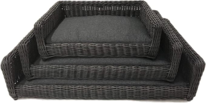 Hondenmand Comfort Kunstriet - Anthracite 65x48 cm