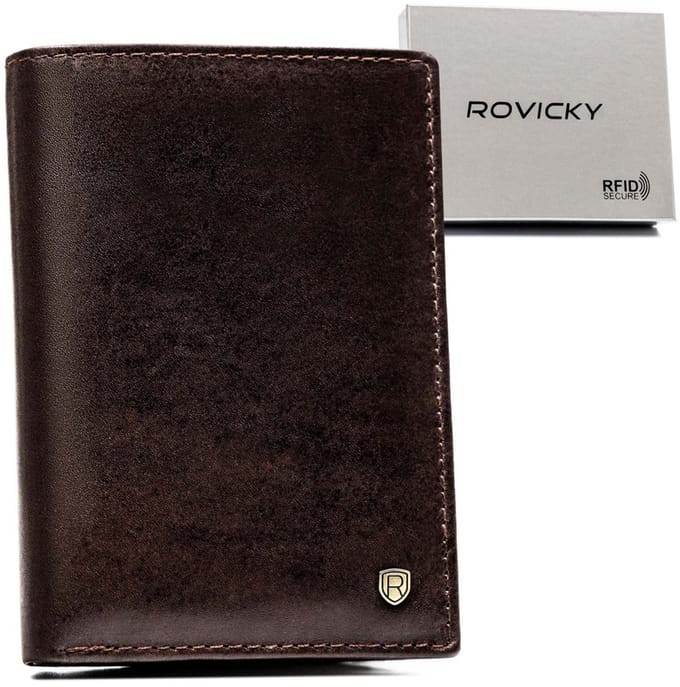 Rovicky - Grote Leren Portemonnee - RFID Beveiliging - Verticaal Ontwerp