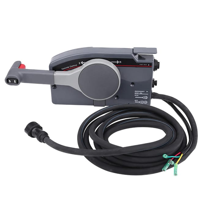 Boîtier de commande à distance à montage latéral pour moteur hors-bord de bateau avec 10 broches pour 703 ?48205?16 black
