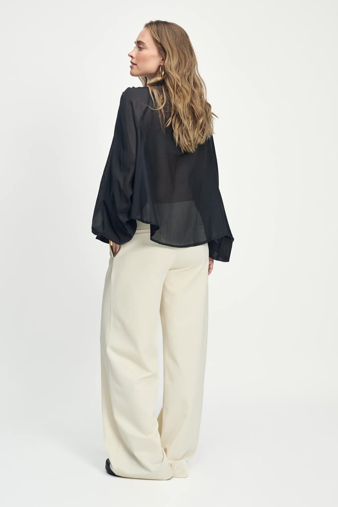 POM Amsterdam Blouse - Lena Black Größe: 34 | Longsleeves Outlet | Damen | Schwarz