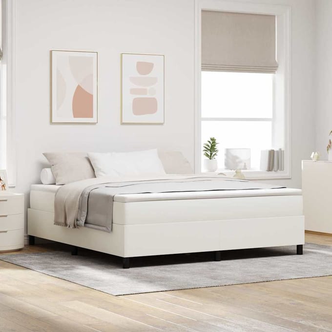 vidaXL - Platformbedframe - Crème - 180 - x - 200 - cm - Corduroy - stof